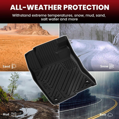 LASFIT Full Set Floor Mats for Honda CR-V 2026 2025 2024 2023 (Gasoline & Hybrid & e:FCEV), All Weather TPE Custom Fit Floor Liners 1st & 2nd Row & Seat Back Mat & Cargo Mat (Upper Position)