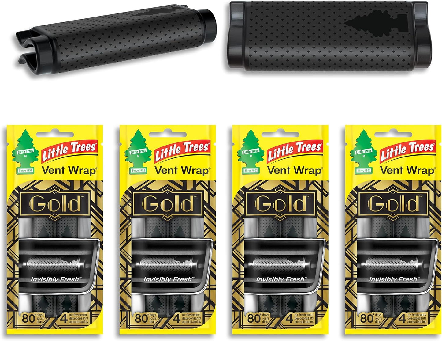 LITTLE TREES Car Air Freshener | Vent Wrap Provides Long Lasting Scent, Invisibly Fresh | New Car Scent, 16 Air Fresheners