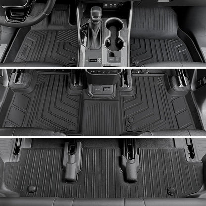 Floor Mats for Toyota Sienna 2021-2026, All Weather Floor Mats Lower Trunk Cargo Liner Accessories, Full Coverage Set (Fit 8-Seat with Spare Tire)
