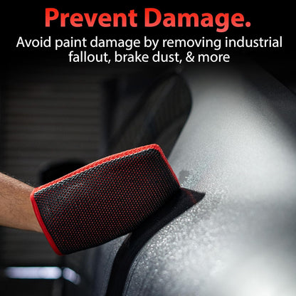 Adam's Clay Mitt Combo - Detail Spray Clay Lubricant for Medium Grade Clay for Car Detailing - Glove Quickly Removes Debris from Your Paint, Glass, Wheels, & More