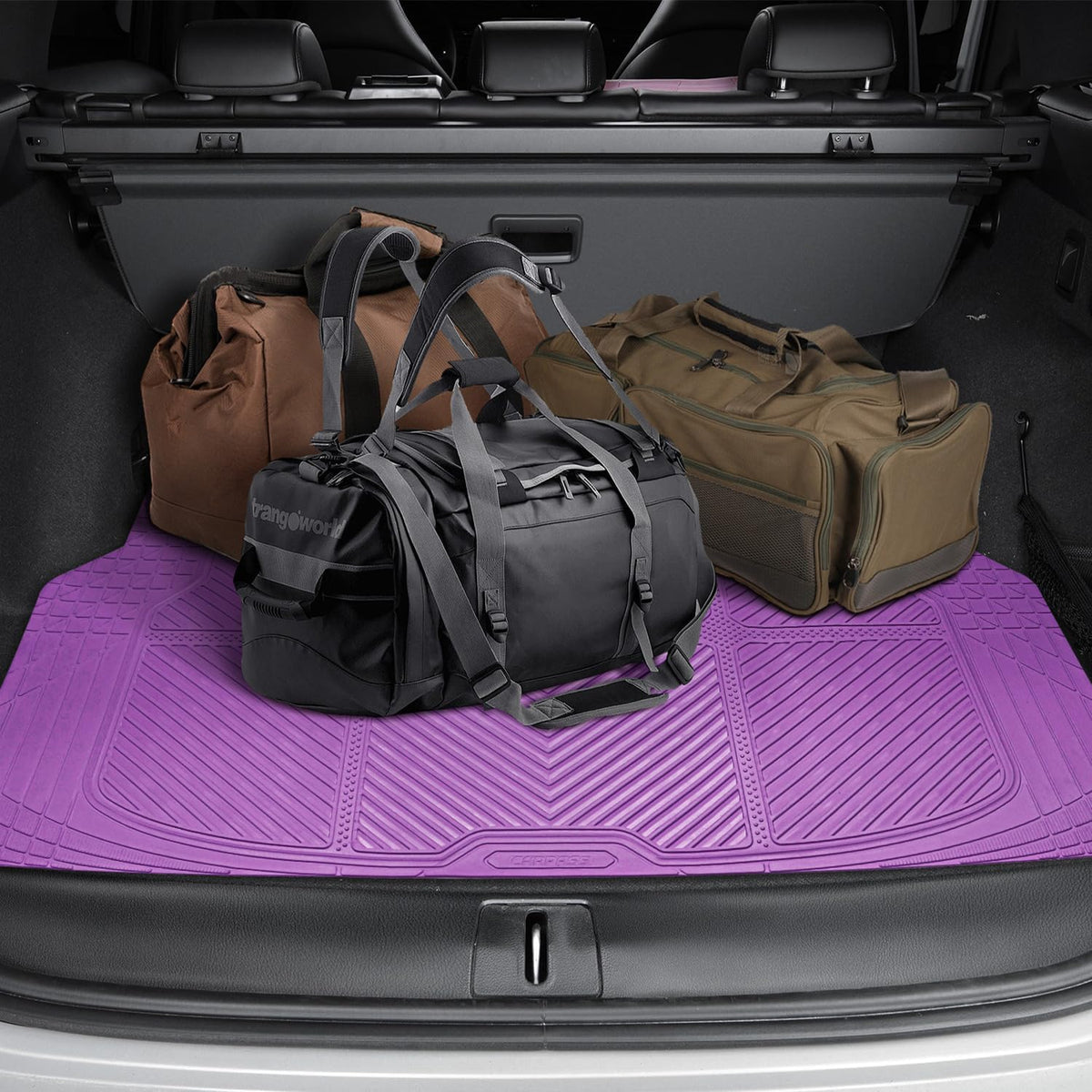 CAR PASS Heavy Duty Rubber Floor Mats 4-Piece,Pink Car Mats Full Sets Anti-Slip,Waterproof Universal Trim-to-Fit for Car SUV Truck, Durable All Weather Automotive Car Mats for Women,Girly(All Pink)