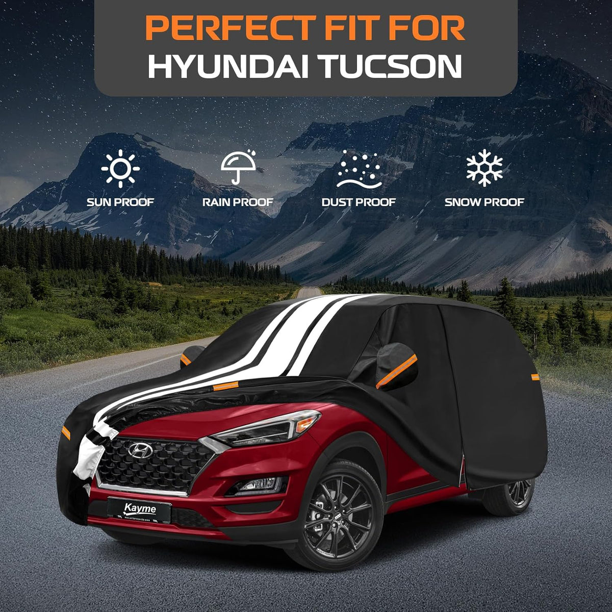Kayme Heavy Duty Car Cover Custom Fit for BMW 3 Series 320i 325i 328i 330i 335i (1982-2026), Outdoor Full Exterior Cover with Tape and Towel, Rain Snow Sun UV Protection. - Colors A