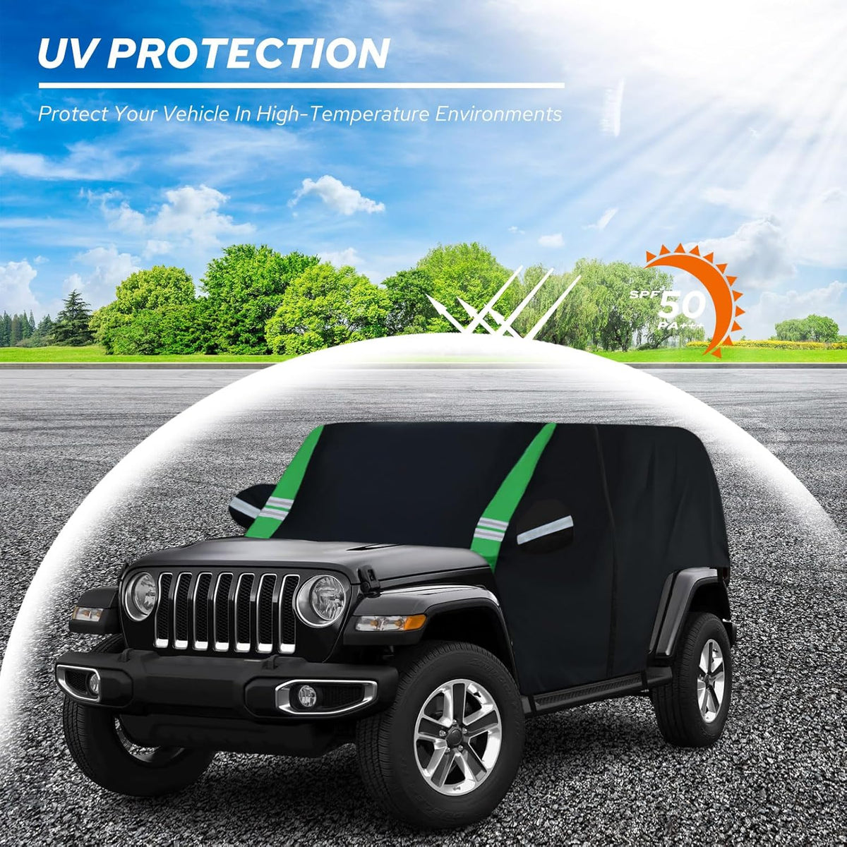 10-Layer Car Cover Waterproof All Weather for Automobiles, Soft Cotton Lining Outdoor Full Covers with Door Zipper, Universal Fit for Sedan 196"-208" L, Size A6 (See Size Chart)