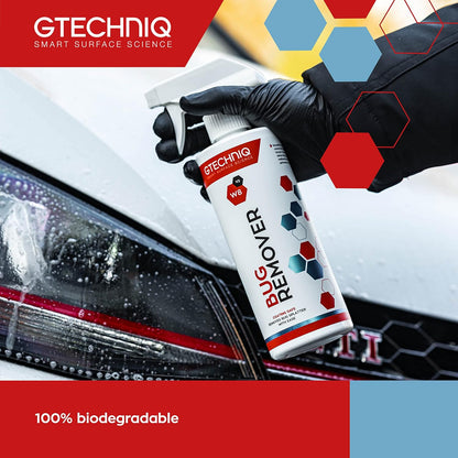 Gtechniq W8 Bug Remover for Cars 250ml | Non-Caustic Cleaner Removes Tough Bug Splatter and Stains, Safe on All Surfaces