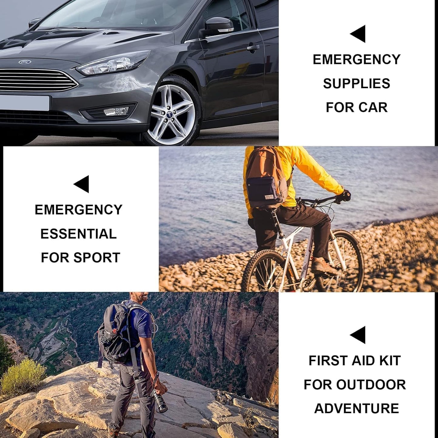Travel-First Aid-Kit Car-Home 300PCS Survival-Kit Outdoor-Adventure - Small Portable Red Emergency Essential Sets Office Hiking Camping Business Public Must Have First Aid Gear Equipment 1st Aid