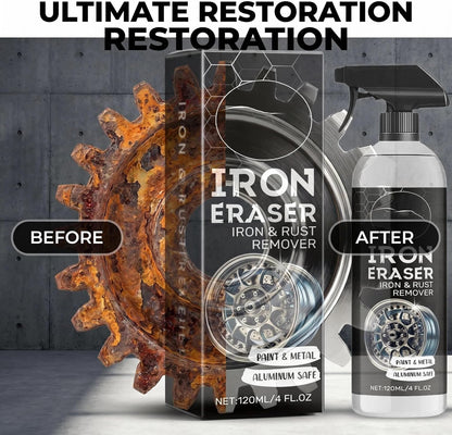 Iron Eraser Rust Remover Spray, Iron Eraser and Rust Remover for Car Wheels and Paint, Fast Acting Rust and Brake Dust Remover, Professional Automotive Surface Cleaning (1)
