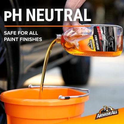 Armor All Ultra Shine Car Wash and Wax, Car Wax and Cleaner for Cars, Trucks and Motorcycles, 16 Fl Oz