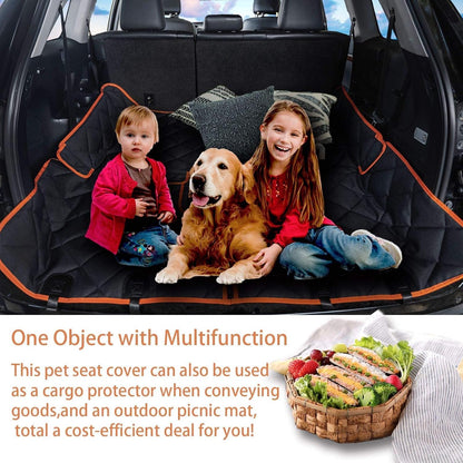 petalage Bench Dog Car Seat Cover for Back Seat Waterproof Seat Covers Durable Scratch Proof Nonslip, Protector for Pet Fur & Mud Washable Backseat Cover for Cars Armrest Compatible