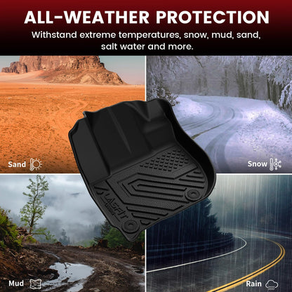 LASFIT Full Set Floor Mats for Honda CR-V 2026 2025 2024 2023 (Gasoline & Hybrid & e:FCEV), All Weather TPE Custom Fit Floor Liners 1st & 2nd Row & Seat Back Mat & Cargo Mat (Upper Position)