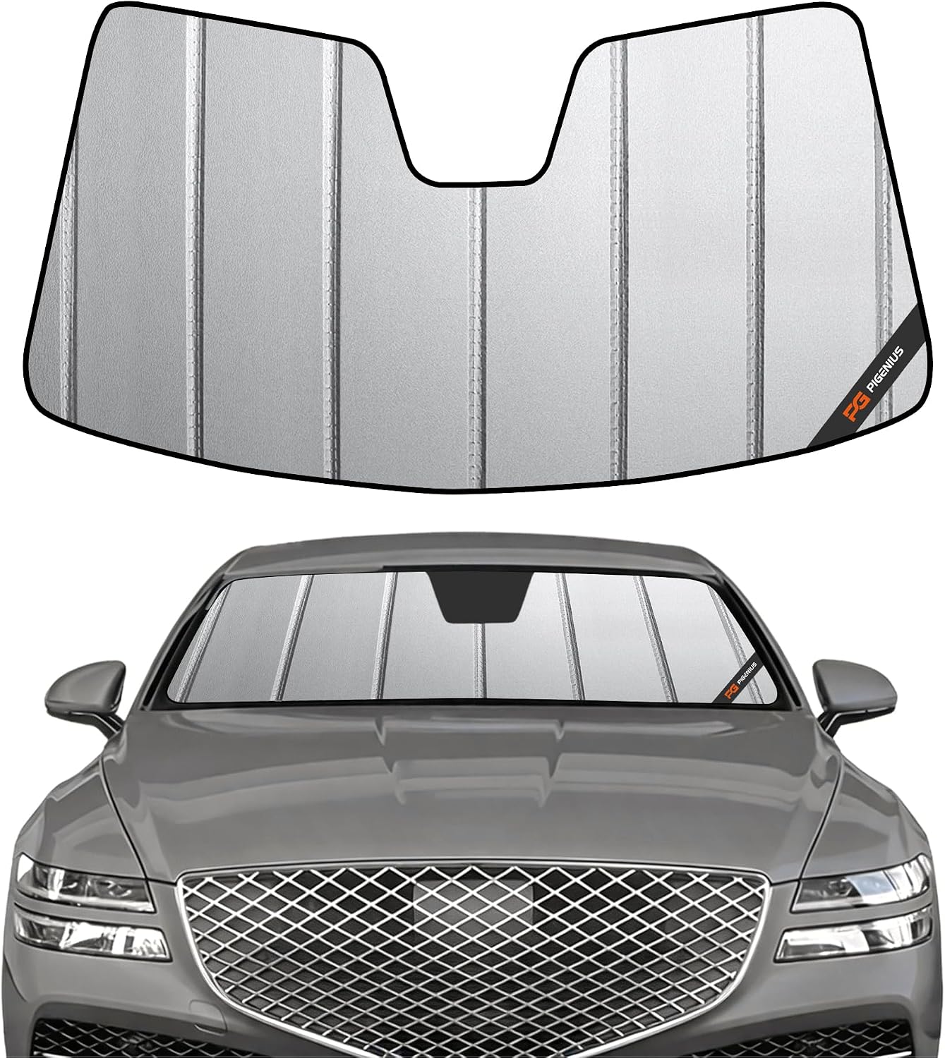 Pigenius Windshield Sun Shade for Genesis G80 2017-2020 Front Window Sunshade - AstraGuard