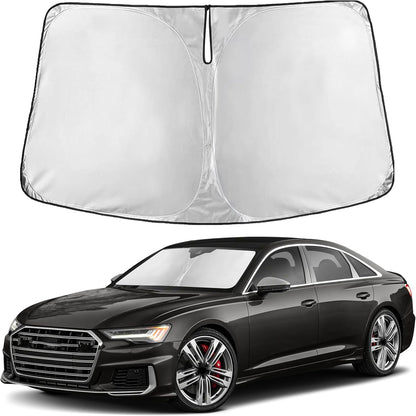 EcoNour Car Windshield Sun Shade | 2025 Upgraded Innovative No-Light-Pass Technology for Maximum Coverage | Foldable Sun Shade Keeps Your Vehicle Cool | Must-Have Car Accessories | Small (59" x 29") - Colors H