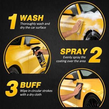 Extremely Hydrophobic Ceramic Coating, Multi-Use Ceramic Spray Coating for Vehicle, Boat, RV & Motorcycle, Adds High Gloss, Car Detailing Spray 16 oz