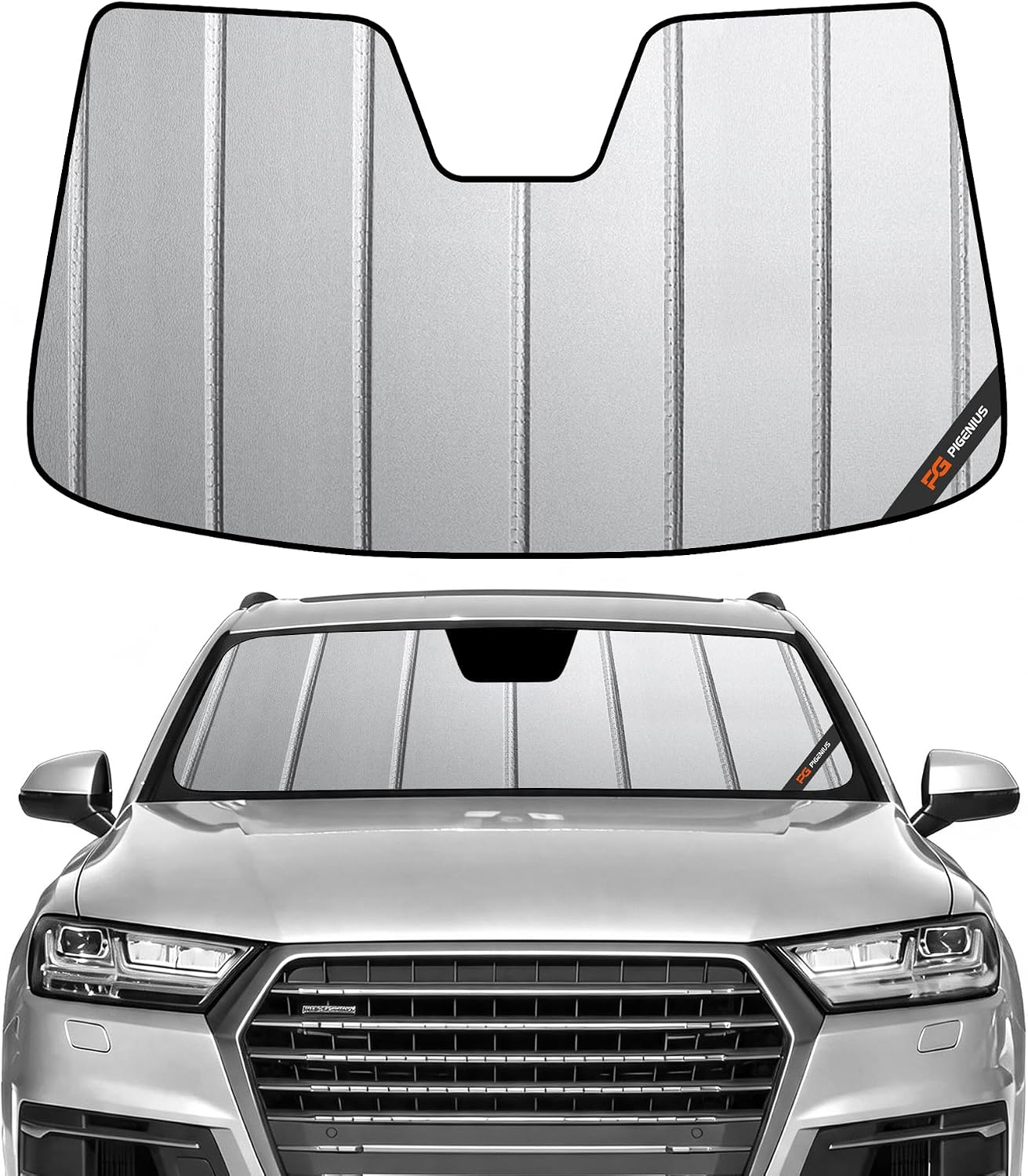 Pigenius Windshield Sunshade for Audi Q5/SQ5 2018-2025, Q5 Sportback/SQ5 Sportback 2021-2025, Q5 PHEV 2020-2025 - AstraGuard