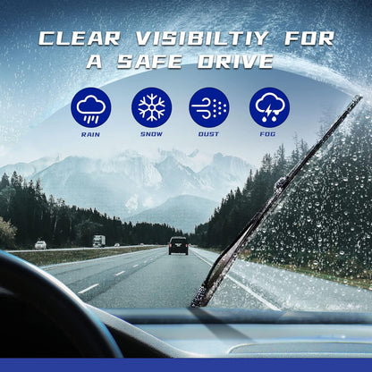 OEM QUALITY 26" + 16" Premium All-Seasons Stable And Quiet Windshield Wiper Blades(Set of 2) - Colors A