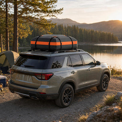 20 Cubic Feet Heavy Duty Waterproof Car Rooftop Cargo Carrier Bag | for All Vehicles with/without Rack, Includes Anti-Slip Mat, Reinforced Straps, Door Hooks, Storage & Luggage Lock