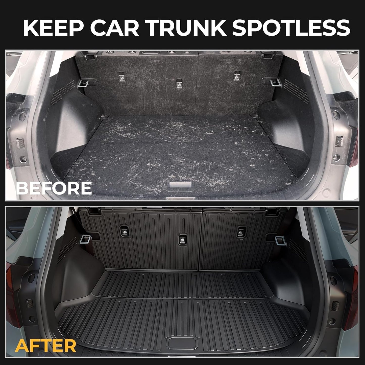 Floor Mats for Kia K5 2021-2026/Hyundai Sonata Gas 2020-2026, All Weather Floor Mats Trunk Cargo Liner Accessories, Full Coverage Set (Fit FWD Models)