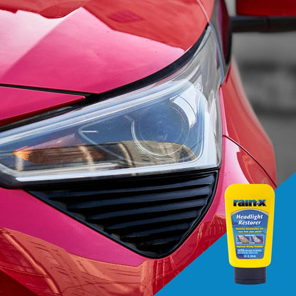 Rain-X 610153 Headlight Restoration Kit - Car Light Lens Cleaner/Restorer with Sanding & Polishing Drill Attachments & Sealant Wipe, Removes Scratches & Oxidation- All in 1 Long Lasting Formula
