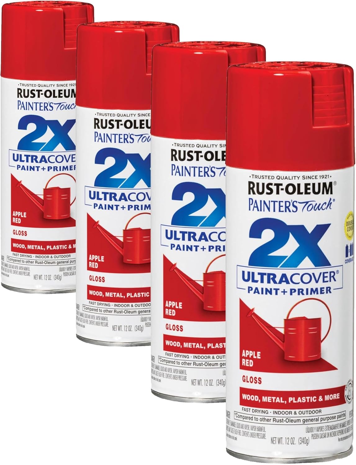 Rust-Oleum 334029 Painter's Touch 2X Ultra Cover Spray Paint, 12 oz, Gloss Clear - Colors A