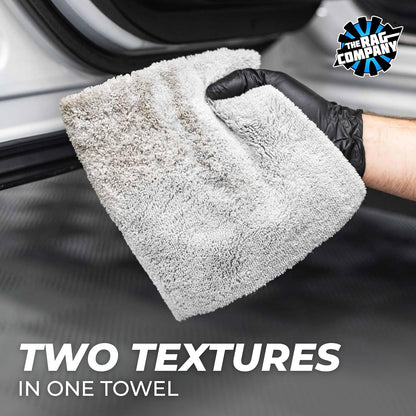 The Rag Company - Creature Edgeless Auto Detailing Towels (10-Pack) Professional 70/30 Blend, Dual-Pile Plush Microfiber, Buffing & Polishing, 420gsm, 16in x 16in, Black