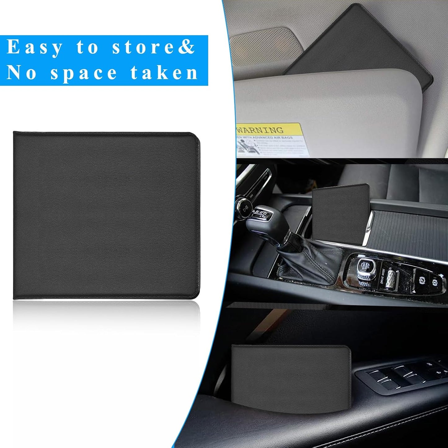 Kewucn 1 PC Car Registration Insurance Holder, Essential Auto Card Glove Box Organizer, Vehicle Interior Accessories Perfect for Most Car, Truck, SUV (10.55''×4.8'', Pink)