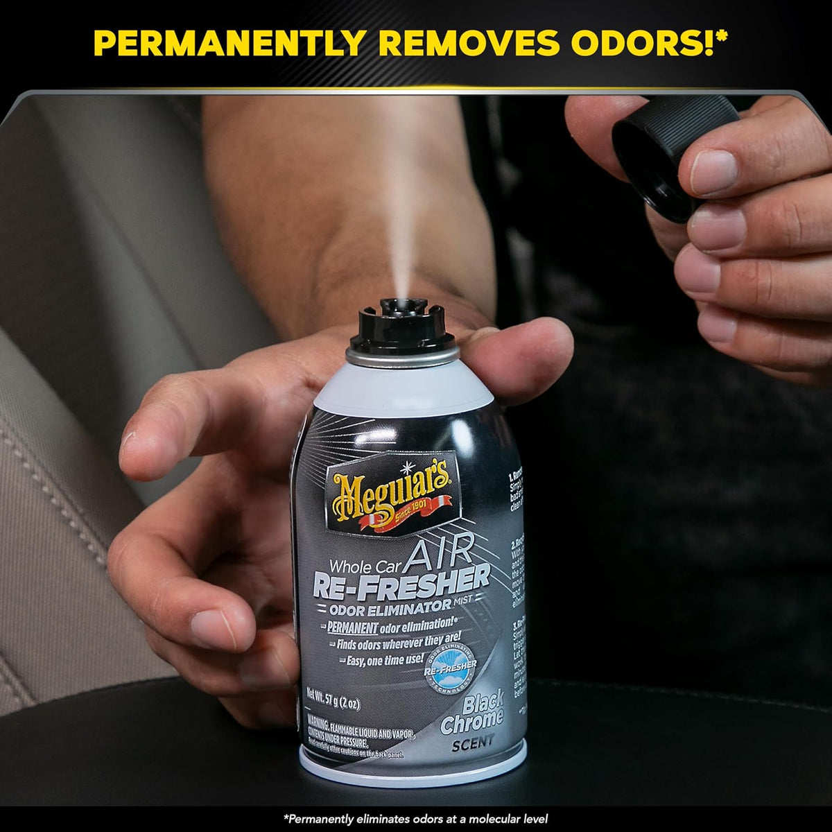 Meguiar’s Whole Car Air Refresher Odor Eliminator, Summer Breeze, 2 Oz— Car Air Freshener For Commuters, Detailers; Mist Refreshes Cabin For Sedan, Suv, Truck, Van