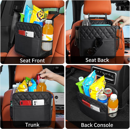 FrgKbTm Car Seat Back Hanging Bag Car Document Holder Multi-Pocket Bottle Bag Storage Box Organizer Travel Tidy Pouch Pocket Kids