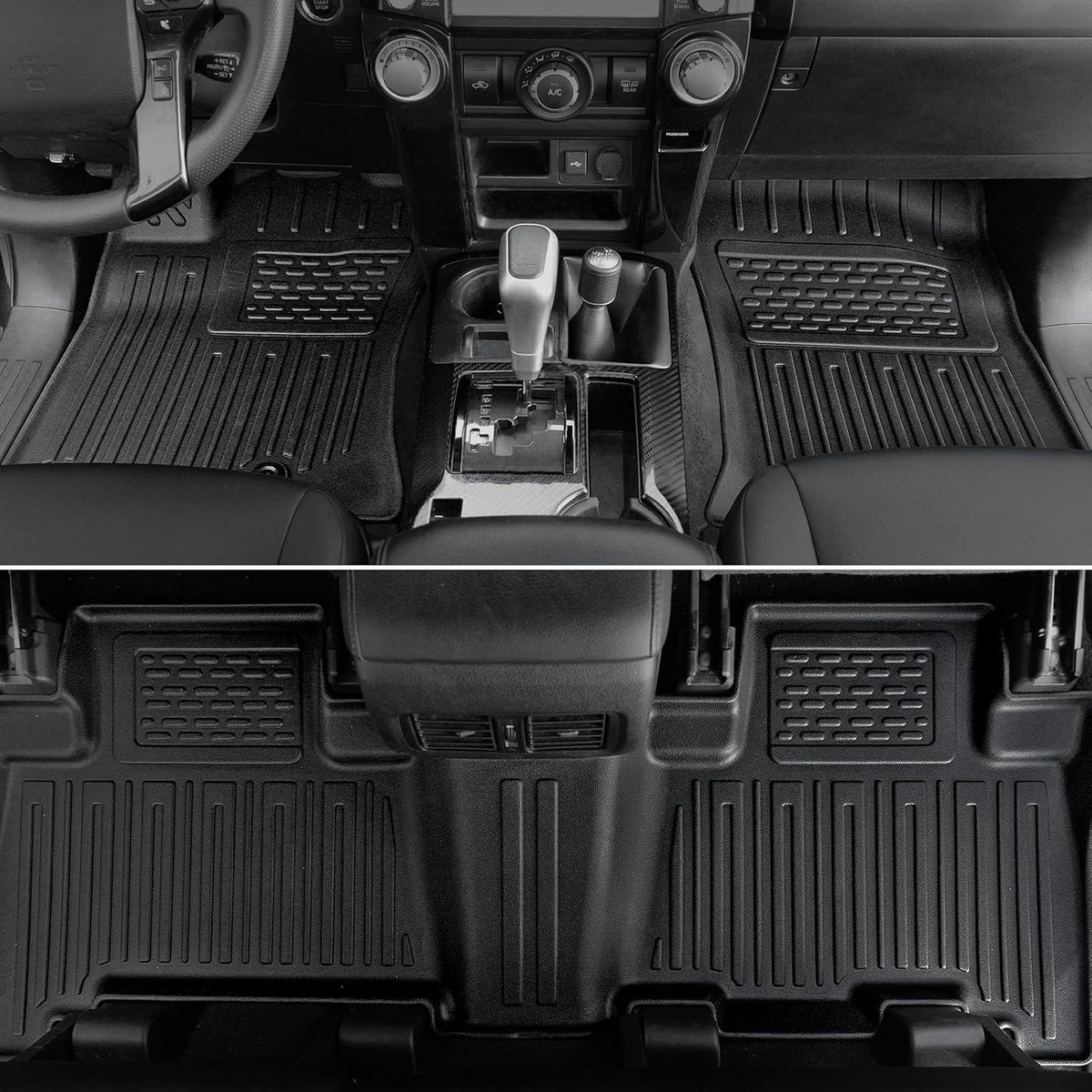 Floor Mats for Toyota Sienna 2021-2026, All Weather Floor Mats Lower Trunk Cargo Liner Accessories, Full Coverage Set (Fit 8-Seat with Spare Tire)