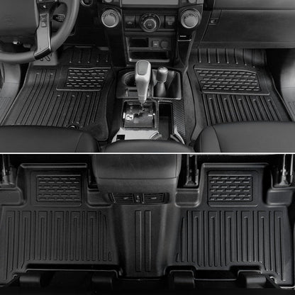 Floor Mats for Toyota Sienna 2021-2026, All Weather Floor Mats Lower Trunk Cargo Liner Accessories, Full Coverage Set (Fit 8-Seat with Spare Tire)