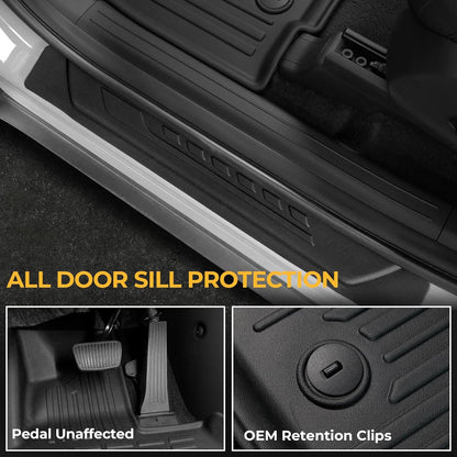 Floor Mats for Kia K5 2021-2026/Hyundai Sonata Gas 2020-2026, All Weather Floor Mats Trunk Cargo Liner Accessories, Full Coverage Set (Fit FWD Models)