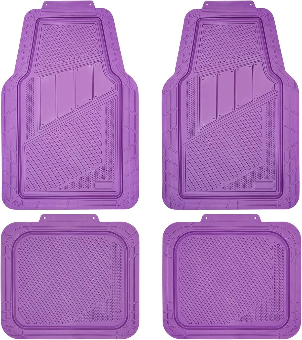 CAR PASS Heavy Duty Rubber Floor Mats 4-Piece,Pink Car Mats Full Sets Anti-Slip,Waterproof Universal Trim-to-Fit for Car SUV Truck, Durable All Weather Automotive Car Mats for Women,Girly(All Pink)