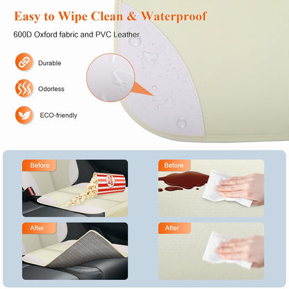 Car Seat Protector for Child Car Seat, 600D Fabric Safe Car Seat Cover with Upgraded Non-Slip Backing, Waterproof Seat Protector Under Baby Car Seat with Thick Padding for Car Back Front Seat