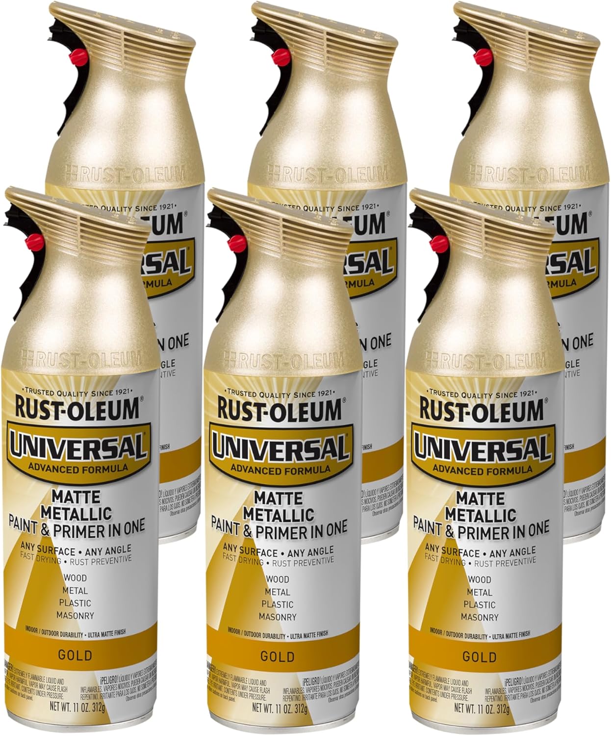 Rust-Oleum 302151 Universal All Surface Clear Topcoat Spray, 11 oz, Dead Flat Clear - Colors B
