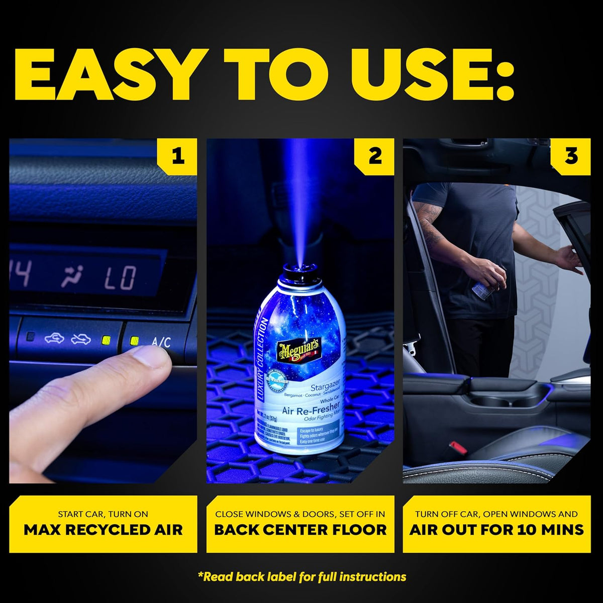 Meguiar’s Whole Car Air Refresher Odor Eliminator, Summer Breeze, 2 Oz— Car Air Freshener For Commuters, Detailers; Mist Refreshes Cabin For Sedan, Suv, Truck, Van