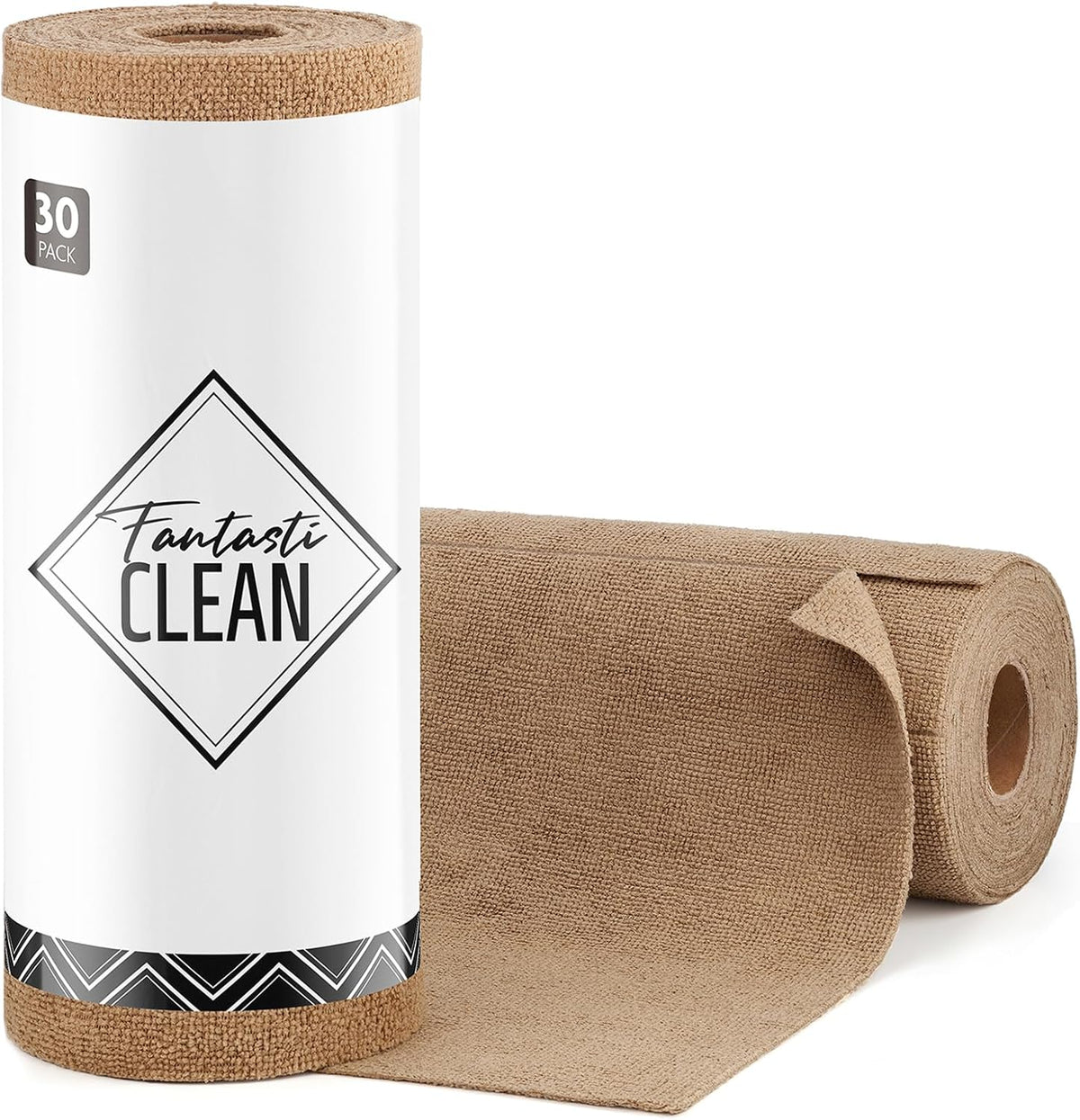 Fantasticlean Microfiber Cleaning Cloth Roll -75 Pack, Tear Away Microfiber Towels, 12" x 12", Reusable, Washable, Scratch Free, Ultra Absorbent for All-Around Cleaning Supplies (DimGray)
