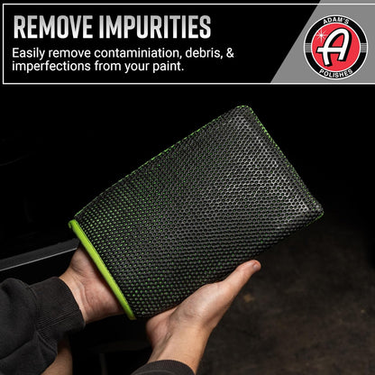 Adam's Clay Mitt Combo - Detail Spray Clay Lubricant for Medium Grade Clay for Car Detailing - Glove Quickly Removes Debris from Your Paint, Glass, Wheels, & More