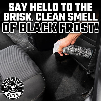 Chemical Guys AIR_224_04 Black Frost Air Freshener and Odor Eliminator, (Great for Cars, Trucks, SUVs, RVs, Home, Office, Dorm Room & More) 4 fl oz