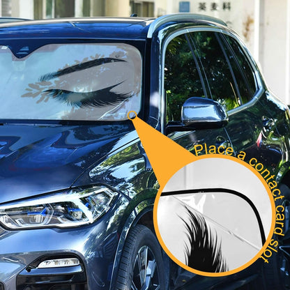 Black Leopard Car Windshield Sun Shade Animal Skin Print Foldable UV Ray Sun Visor Protector Sunshade to Keep Your Vehicle Cool (51" x 27.6")