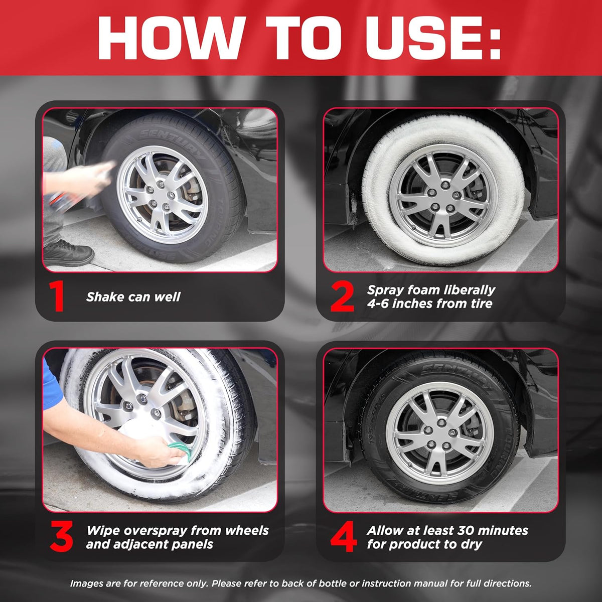 Black Magic 120228 Intense Foam Wheel & Tire Cleaner, High-Foaming Formula for Deep Cleaning, Removes Dirt, Grime & Brake Dust – Safe on All Wheels, 22 Fl Oz