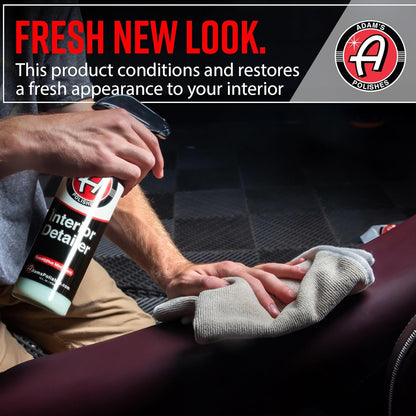 Adam's Polishes Interior Detailer 16oz - Total Car Interior Cleaner, Protectant & Dressing, All Purpose Cleaner & Leather Conditioner, Vinyl, Dashboard, Screen, Seat Cleaner & More