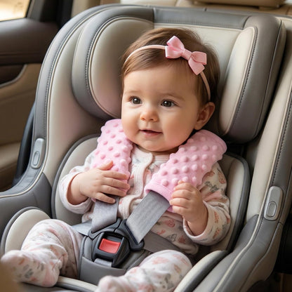 Pro Goleem Car Seat Strap Covers for Babies Soft Car Seat Strap Shoulder Pads for All Car Seats, Stroller, Pushcar, Black