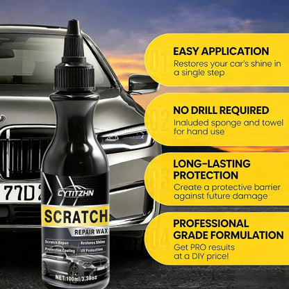 Car Scratch Remover & Polishing Compound - Effectively Eliminates Light Scratches, Hazy Paint, and Swirl Marks, Includes Sponges and Towels, 100ML/3.4oz (3)