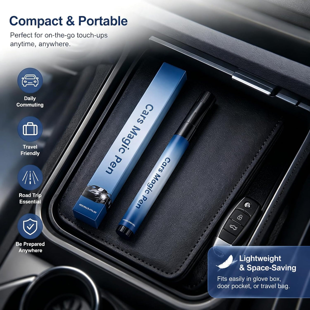 All Cars Magic Pen for Car Scratches Remover, Quick Paint Scratch Repair Magic Car Scratch Removal Pen Flawless for All Vehicles, Easy Use Weatherproof Fits All Cars Colors