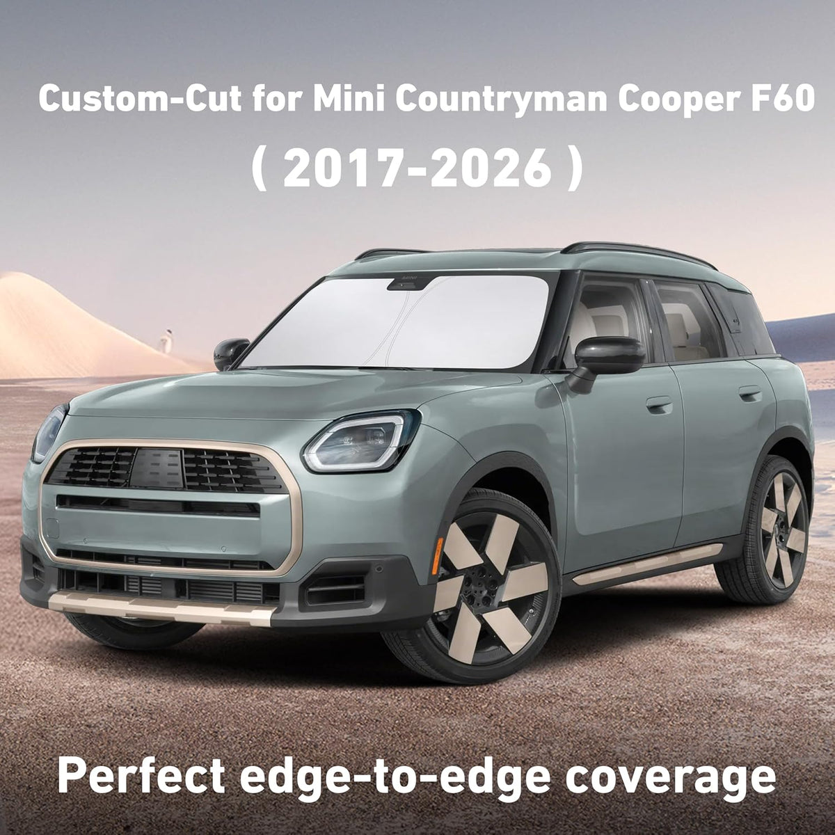 EcoNour Car Windshield Sun Shade | 2025 Upgraded Innovative No-Light-Pass Technology for Maximum Coverage | Foldable Sun Shade Keeps Your Vehicle Cool | Must-Have Car Accessories | Small (59" x 29") - Colors I