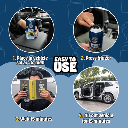 Chemical Guys Odor Eliminating Fogger 3 Pack – Black Frost Scent, 3 Oz Each – Set-and-Forget System to Remove Smoke, Pet, Gym, and Food Odors in Cars, Trucks, SUVs