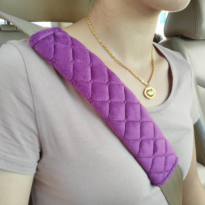Universal Car Seat Belt Pads Cover,Seat Belt Shoulder Strap Covers Harness Pad for Car/Bag,Soft Comfort Helps Protect You Neck and Shoulder from The Seat Belt Rubbing(2-Pack)