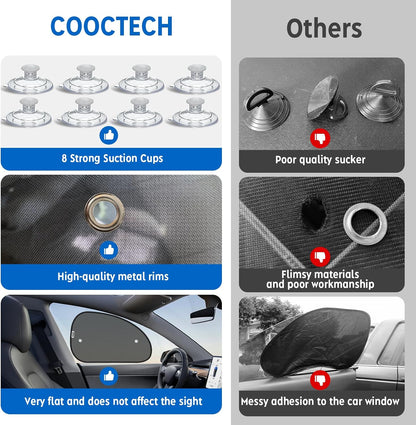 2026 New Upgrade Car Window Shades for Side Window(4 Pack),Car Window Shade for Baby with 8 Suction Cups,Sun Shade Side Window Can Blocks 99.98% UVR,Sun Shade for Window