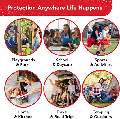 Swiss Safe 2-in-1 First Aid Kit for Car, Travel and Home, 348 Pieces, Large Hardcase with Bonus Mini Kit for Medical Emergency, Survival and Camping
