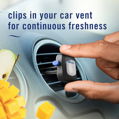 Febreze Car Air Freshener, Odor-Fighting Automotive Vent Clip, Scented Car Accessories, Long Lasting for Strong Odors, Hawaiian Aloha Scent, 4 Count
