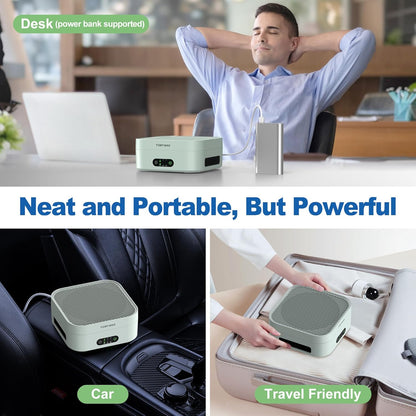 Air Purifiers for Home 600 Sq.Ft, TDBYWAE H13 True HEPA Air Purifier with USB Cable for Pets Dust Dander Pollen Odor Smoke, Small Portable Air Purifier for Bedroom Office Desktop Car RV