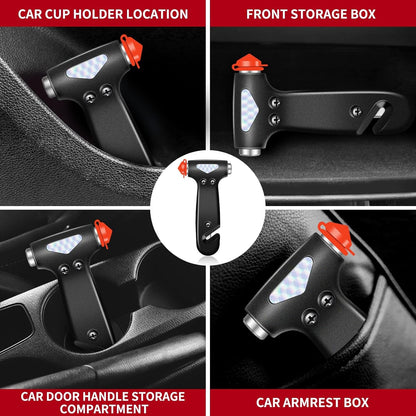 Car Glass Breaker and Seatbelt Cutter, Emergency Escape Tool, Pink | Built with ABS Handle and Carbon Steel Tip, Compact Design for Car Doors, Seats and Glove Box, Practical Gift for Driver